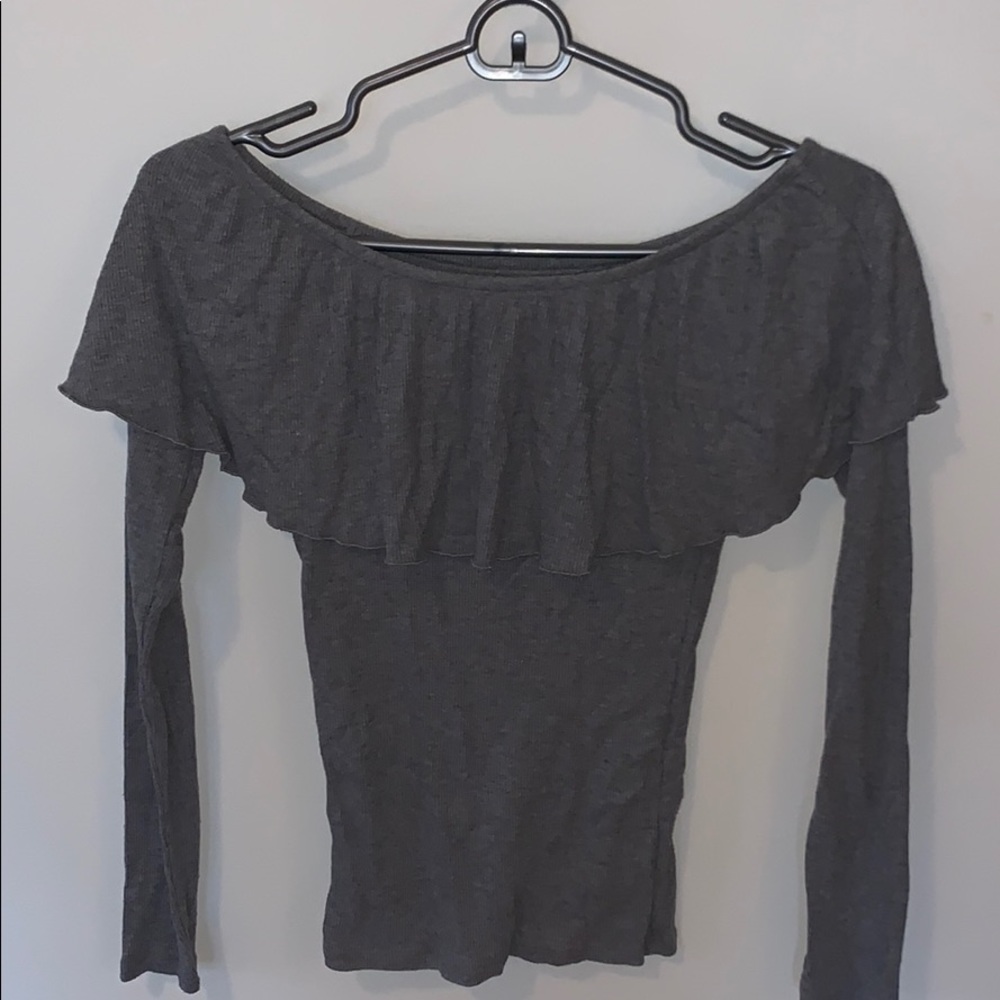 Grey off the shoulder too hollister!!!!!